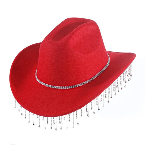 3456 Rhinestone Cowboy Hats For Women, Bling Cowgirl Hat, Western Wide Brim main image 5